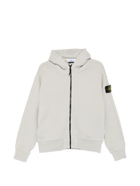 Stone Island Compass-patch zip-up hoodie