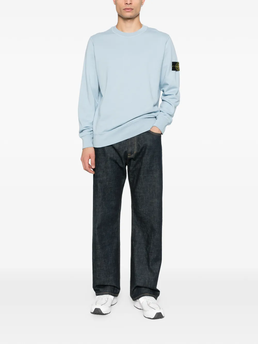 Stone Island MENS HOODIE SWEATER - V004A POWDER BLUE