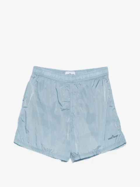 Stone Island B100002 water reactive faded camo shiny nylon shorts