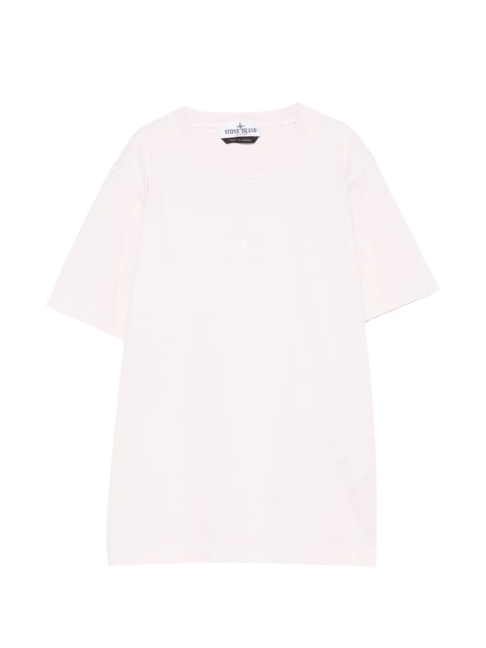 Stone Island Junior crew-neck logo-detail T-shirt - Rosa