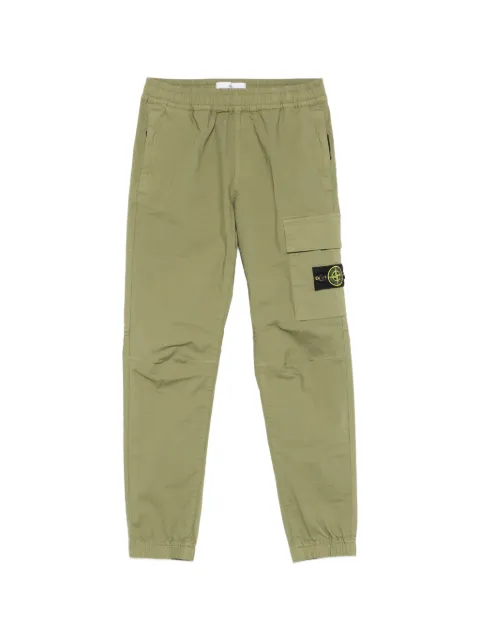 Stone Island Junior logo-patch cargo-pockets trousers