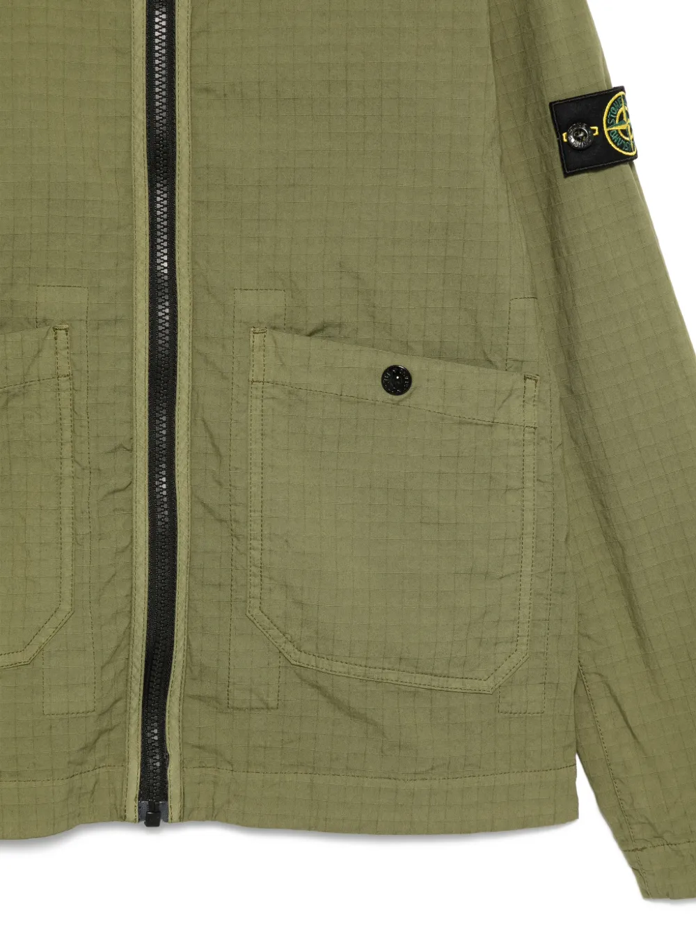  Stone Island Junior Parka Con Capucha - Verde 