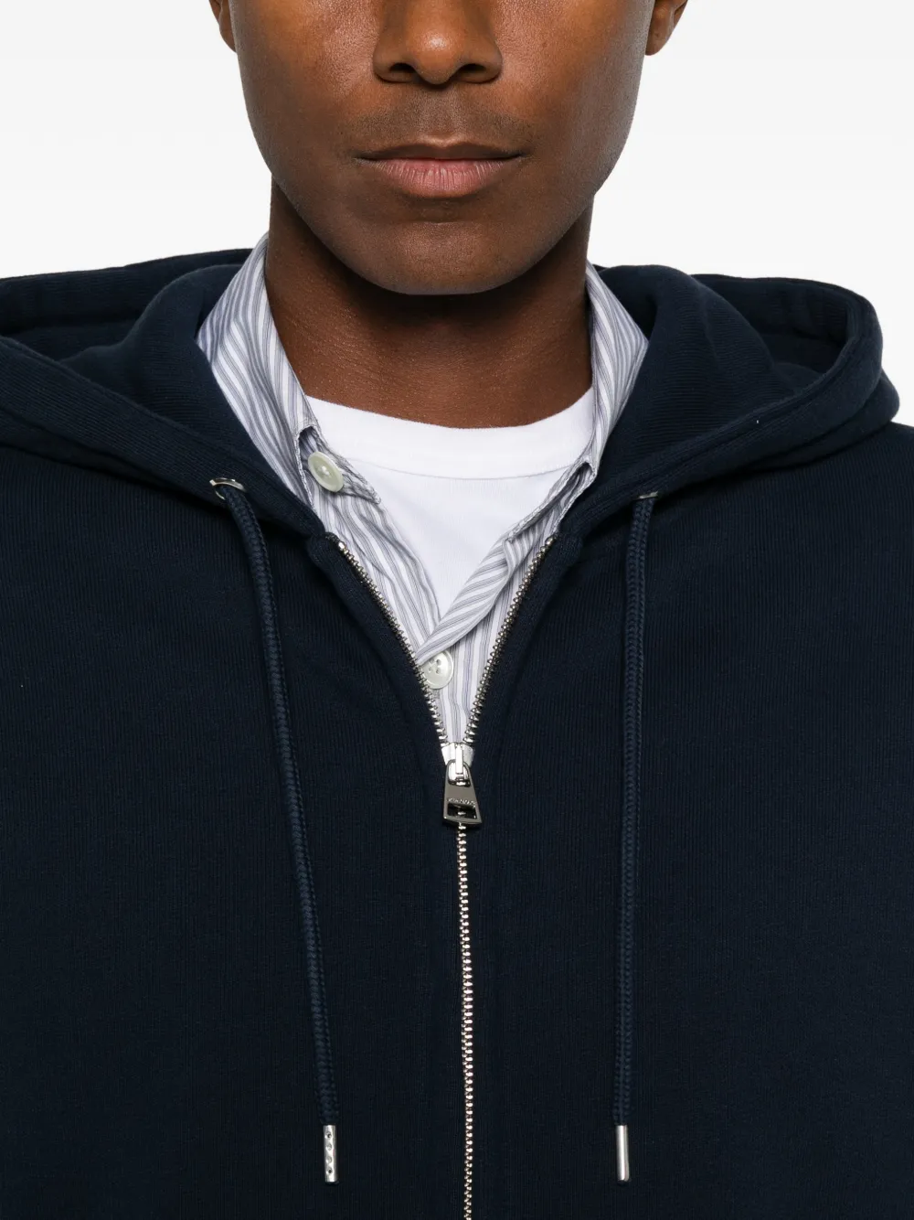 JW Anderson Hoodie met rits aan de voorkant Blauw
