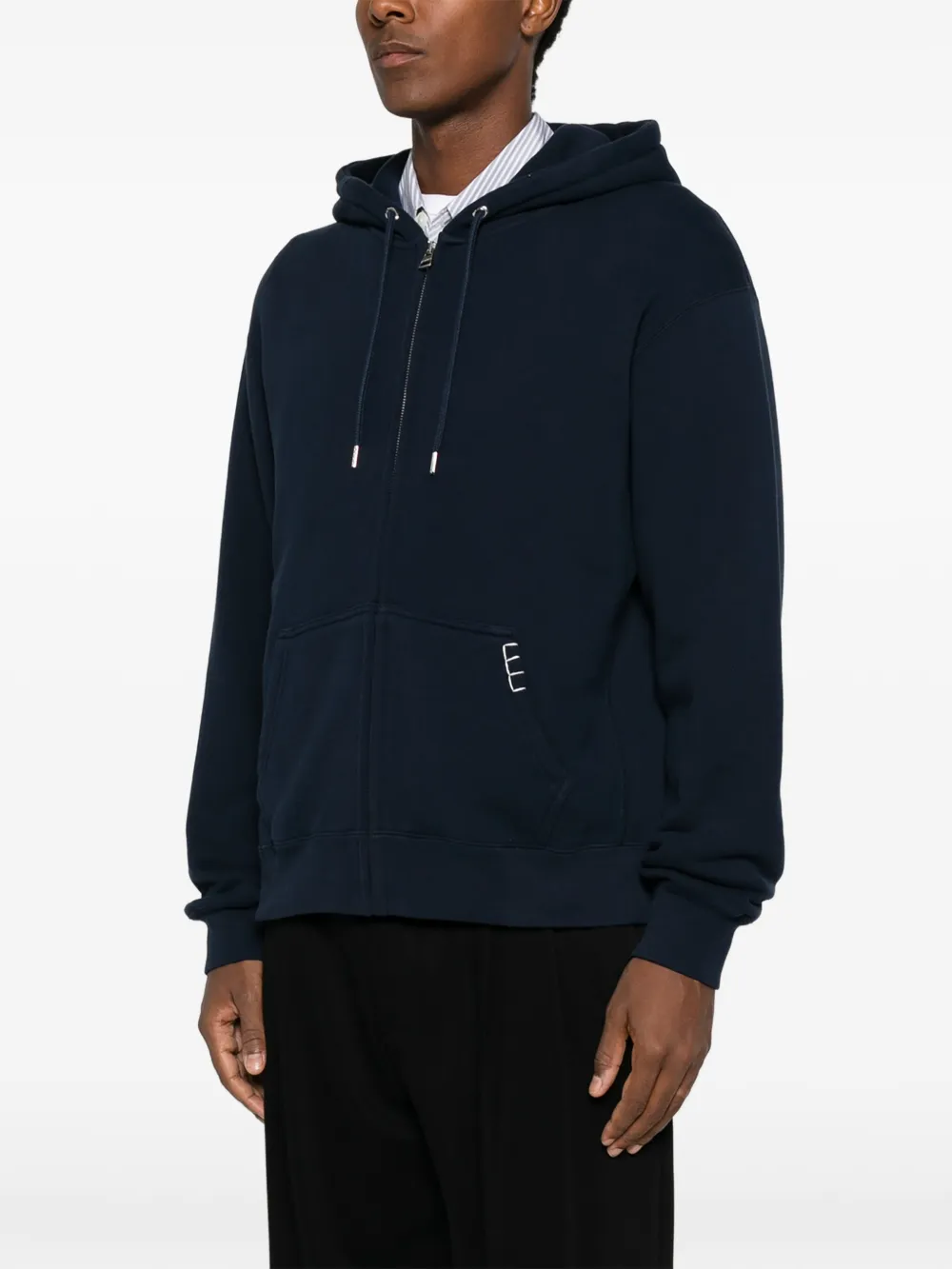 JW Anderson Hoodie met rits aan de voorkant Blauw