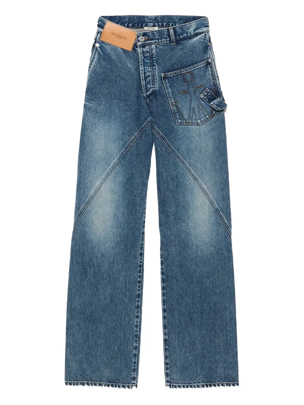JW Anderson twisted workwear jeans | Blue | Image 1