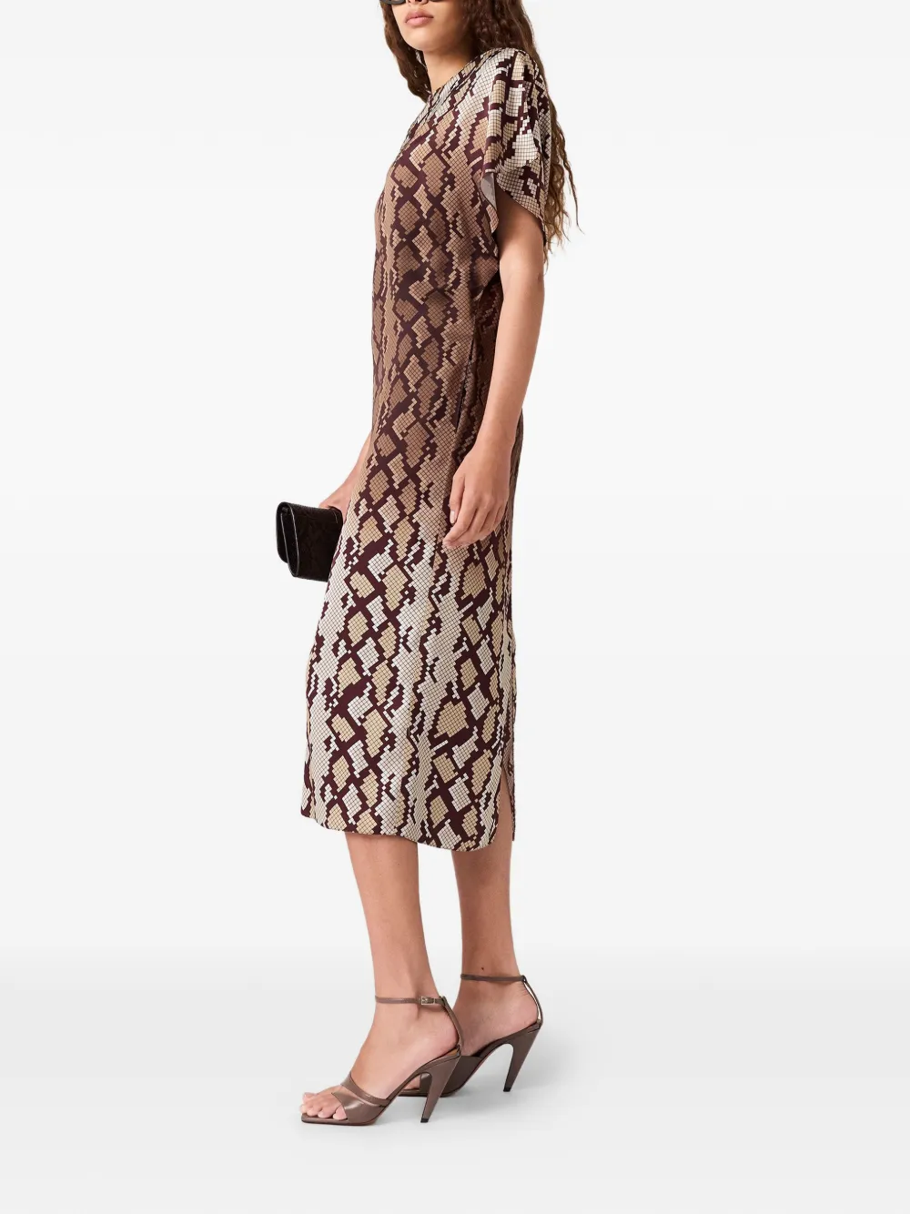 Stella McCartney Jurk met korte mouwen Bruin
