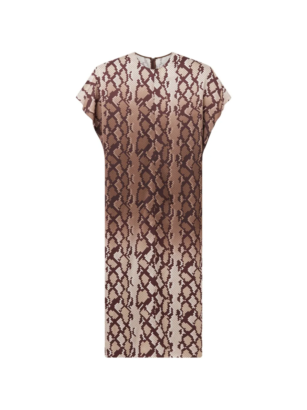 Stella McCartney short-sleeve midi dress - Brown