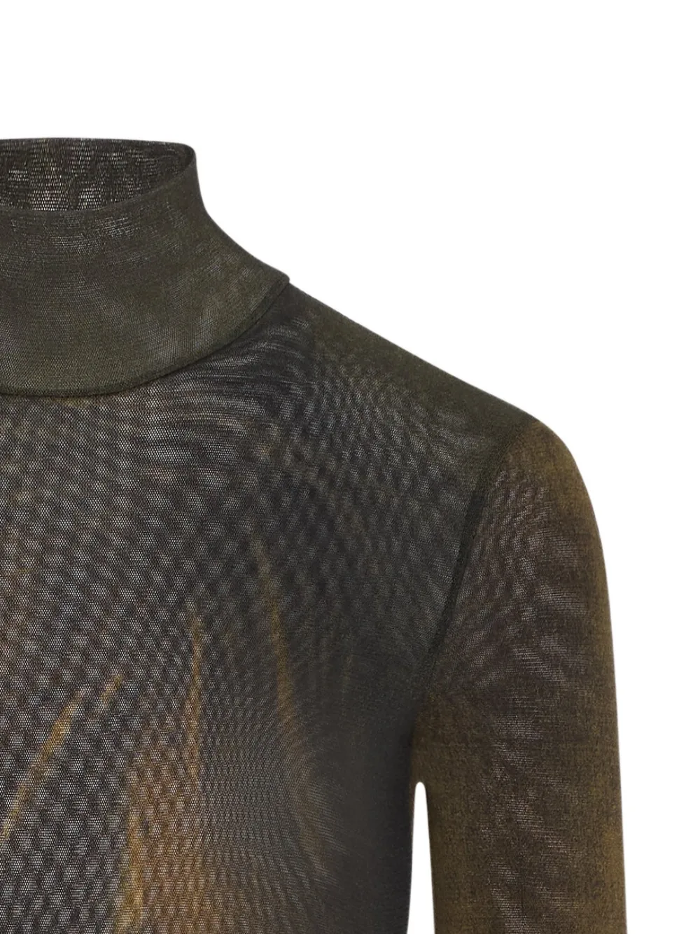 Jean Paul Gaultier open back printed body - Zwart