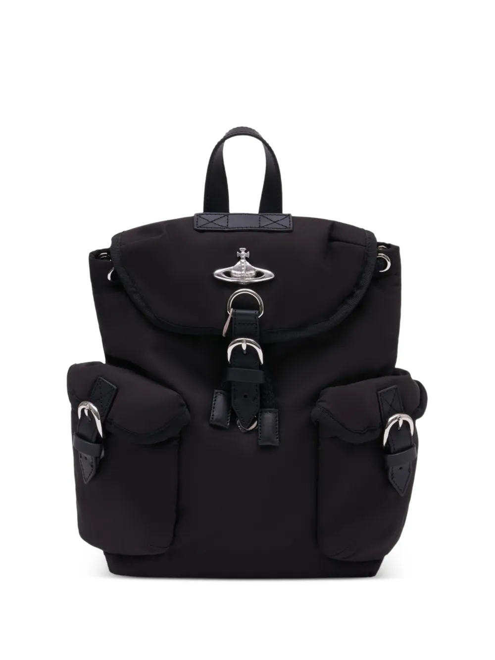 Vivienne Westwood small Highland logo-plaque backpack - Nero