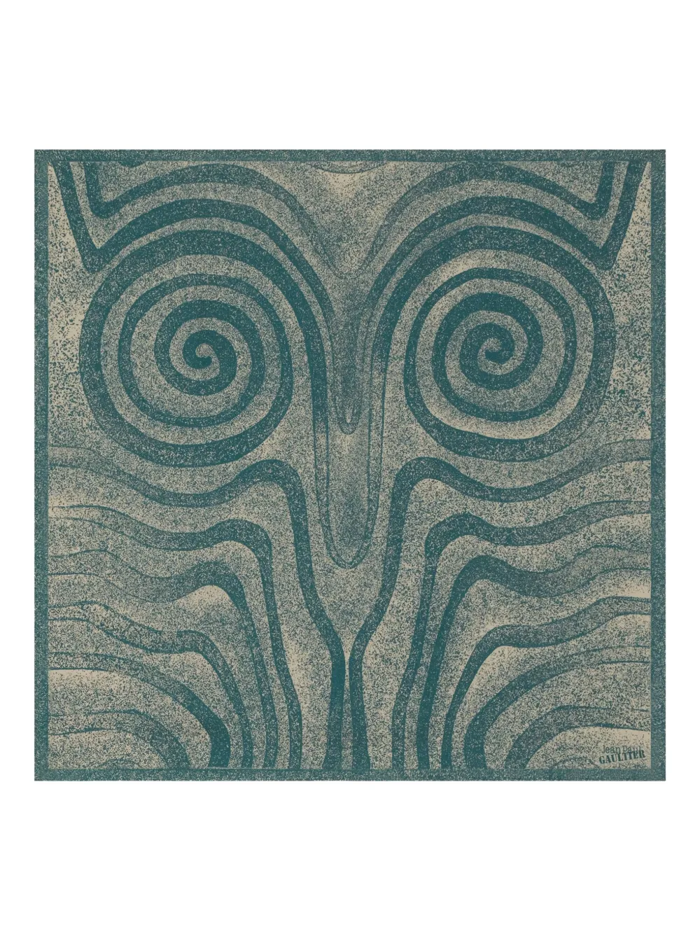 Jean Paul Gaultier spiral printed scarf | Blue | Image 1