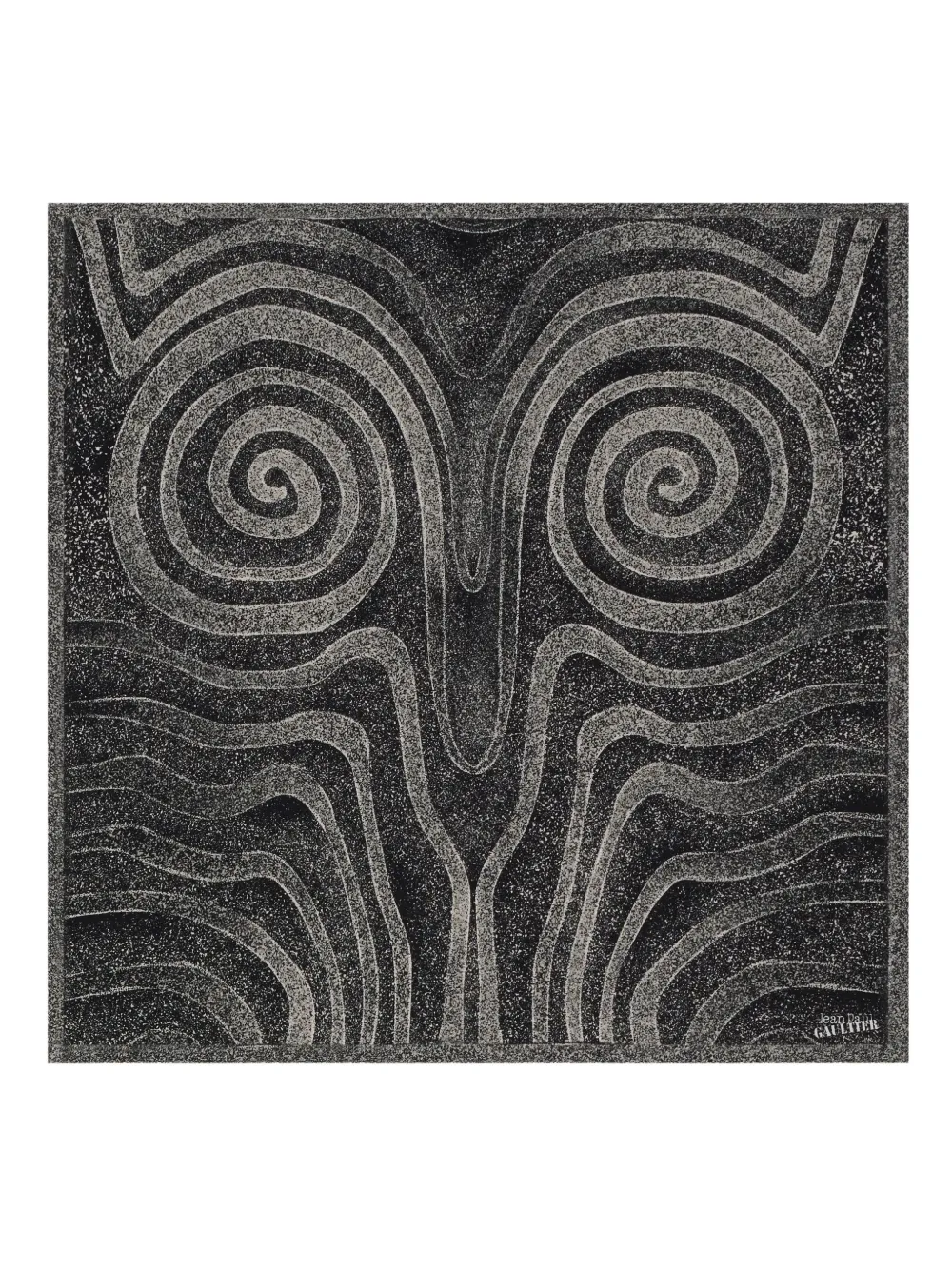 Jean Paul Gaultier spiral printed scarf | Black | Image 1