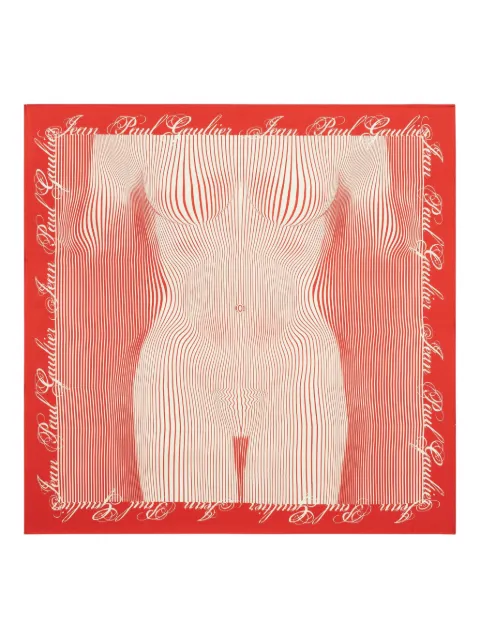 Jean Paul Gaultier pinstripe body morphing scarf