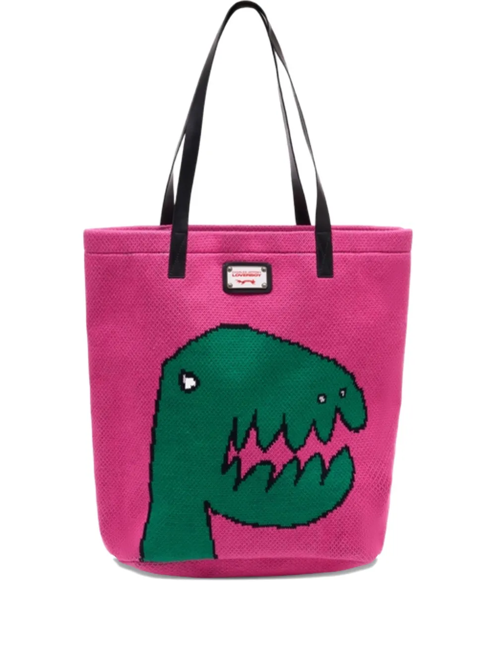 Charles Jeffrey Loverboy dinosaur-print tote bag | rosado | Image 1