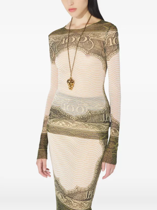 Jean Paul Gaultier long-sleeve Printed Top | Neutrals | FARFETCH