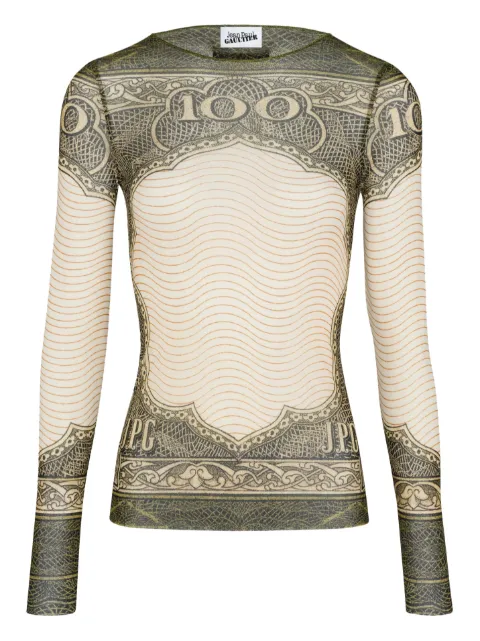 Jean Paul Gaultier top estampado manga larga