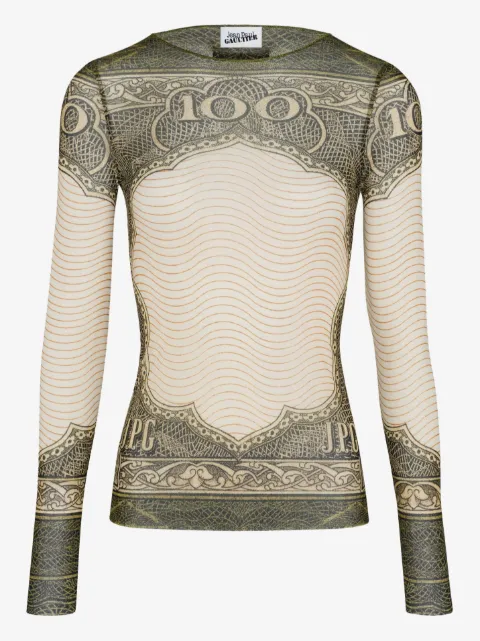 Jean Paul Gaultier top estampado manga larga