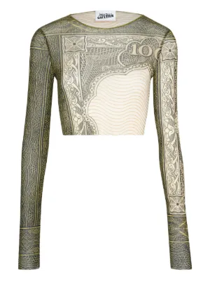 Jean Paul Gaultier long-sleeve Printed Top | Neutrals | FARFETCH CA