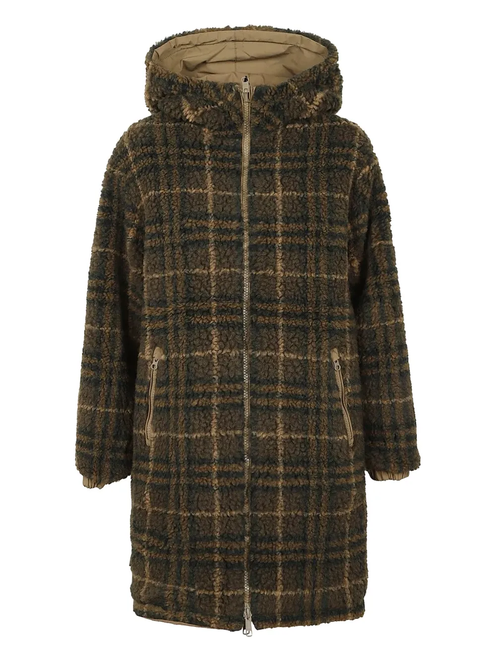 Filson Revers Wooly Fleece Coat In Green