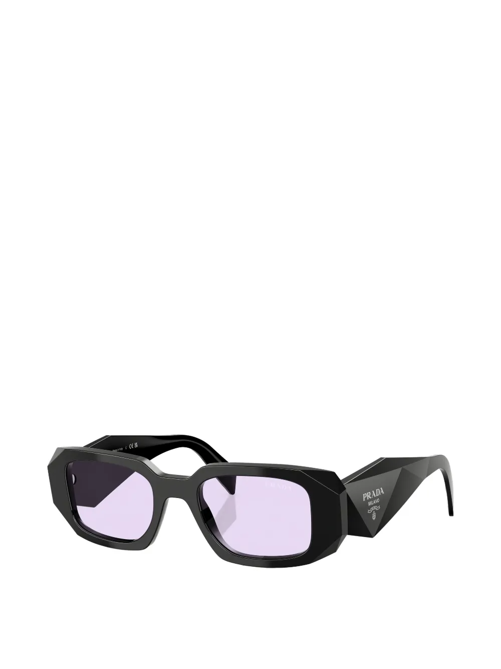 Prada Eyewear Zonnebril met vierkant montuur Zwart