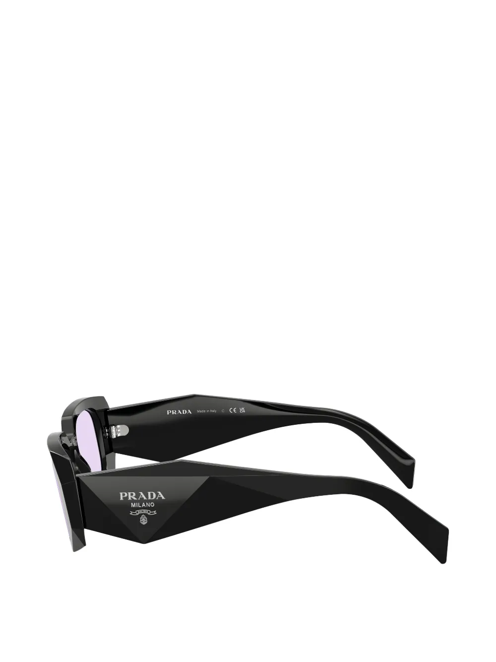 Prada Eyewear Zonnebril met vierkant montuur Zwart