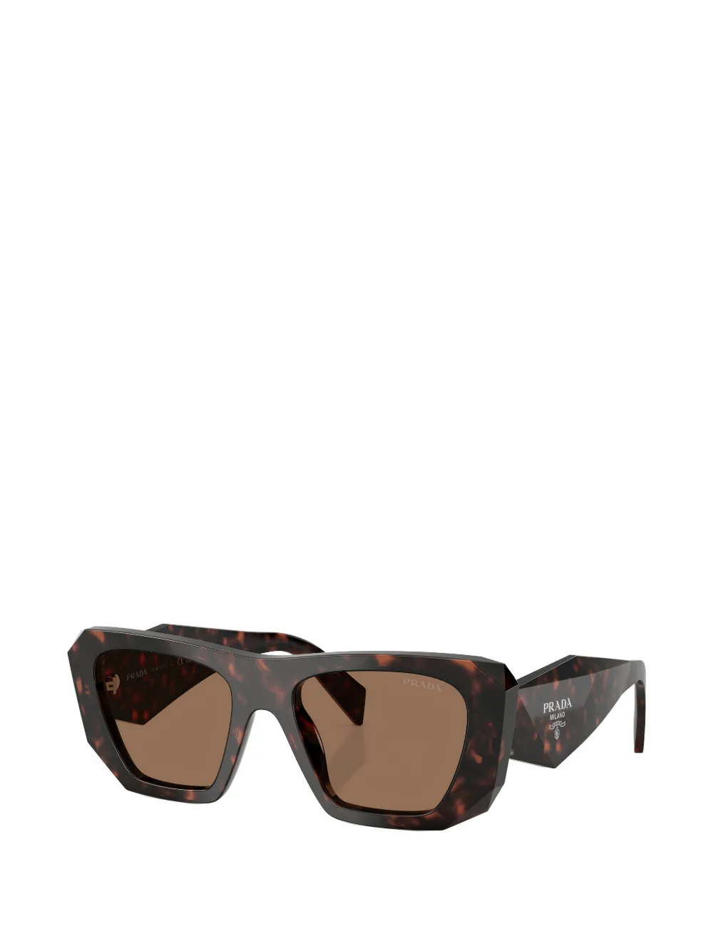  Prada Eyewear Oversized Sunglasses - Brown 