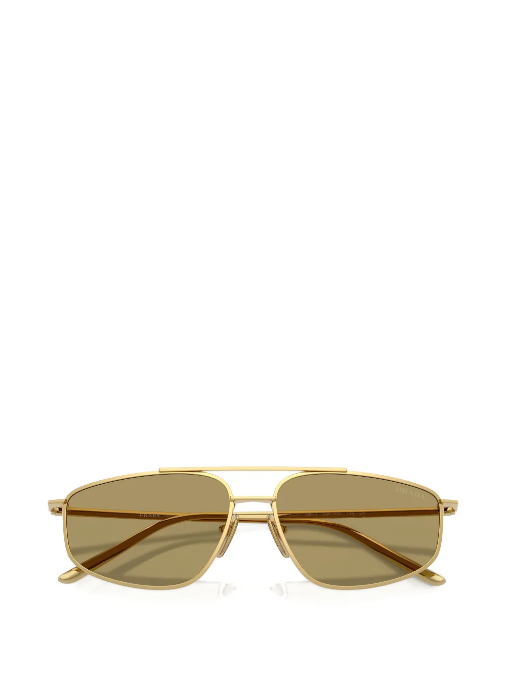 Prada Eyewear Zonnebril met geometrisch montuur Goud