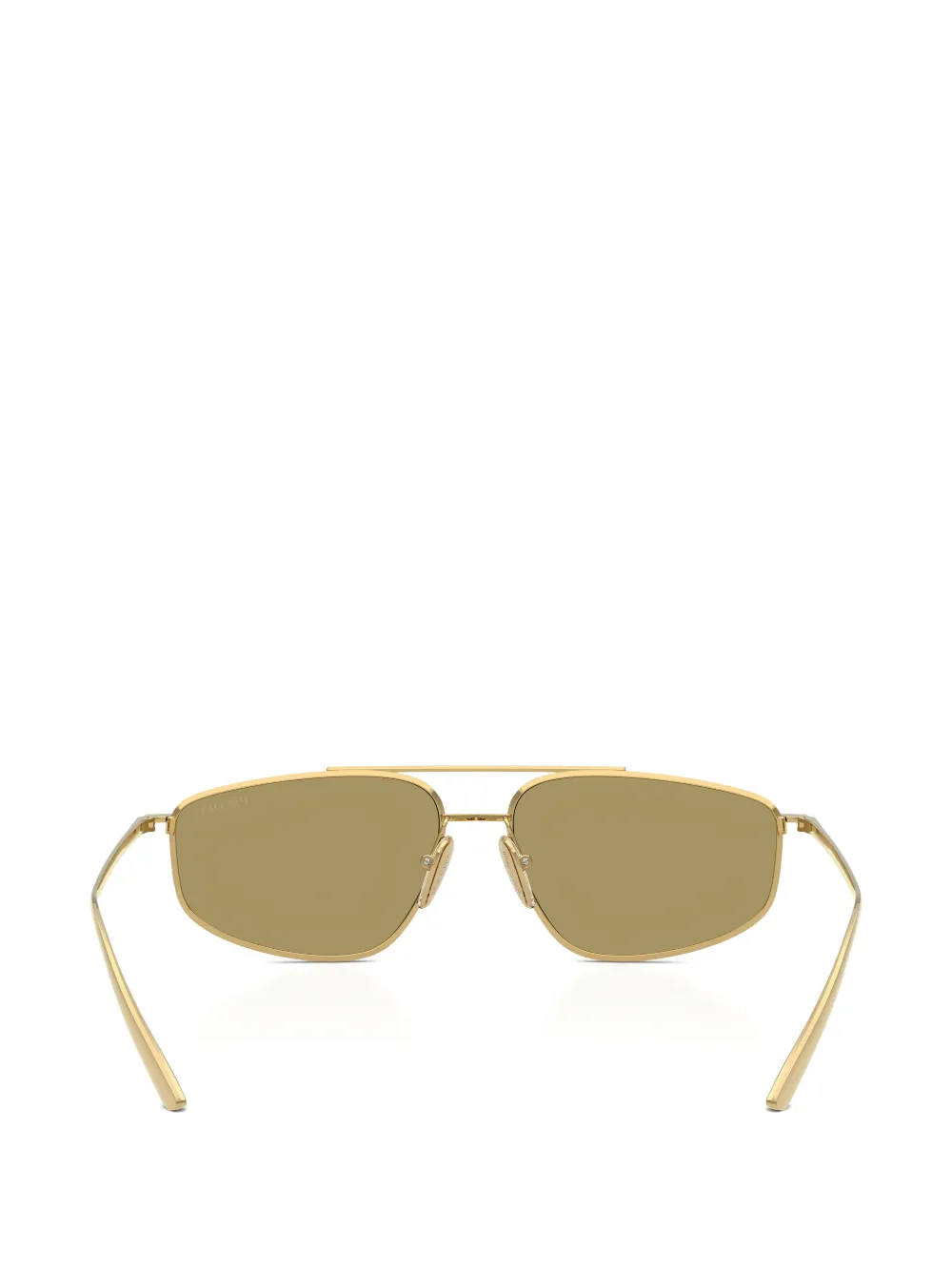 Prada Eyewear Zonnebril met geometrisch montuur Goud