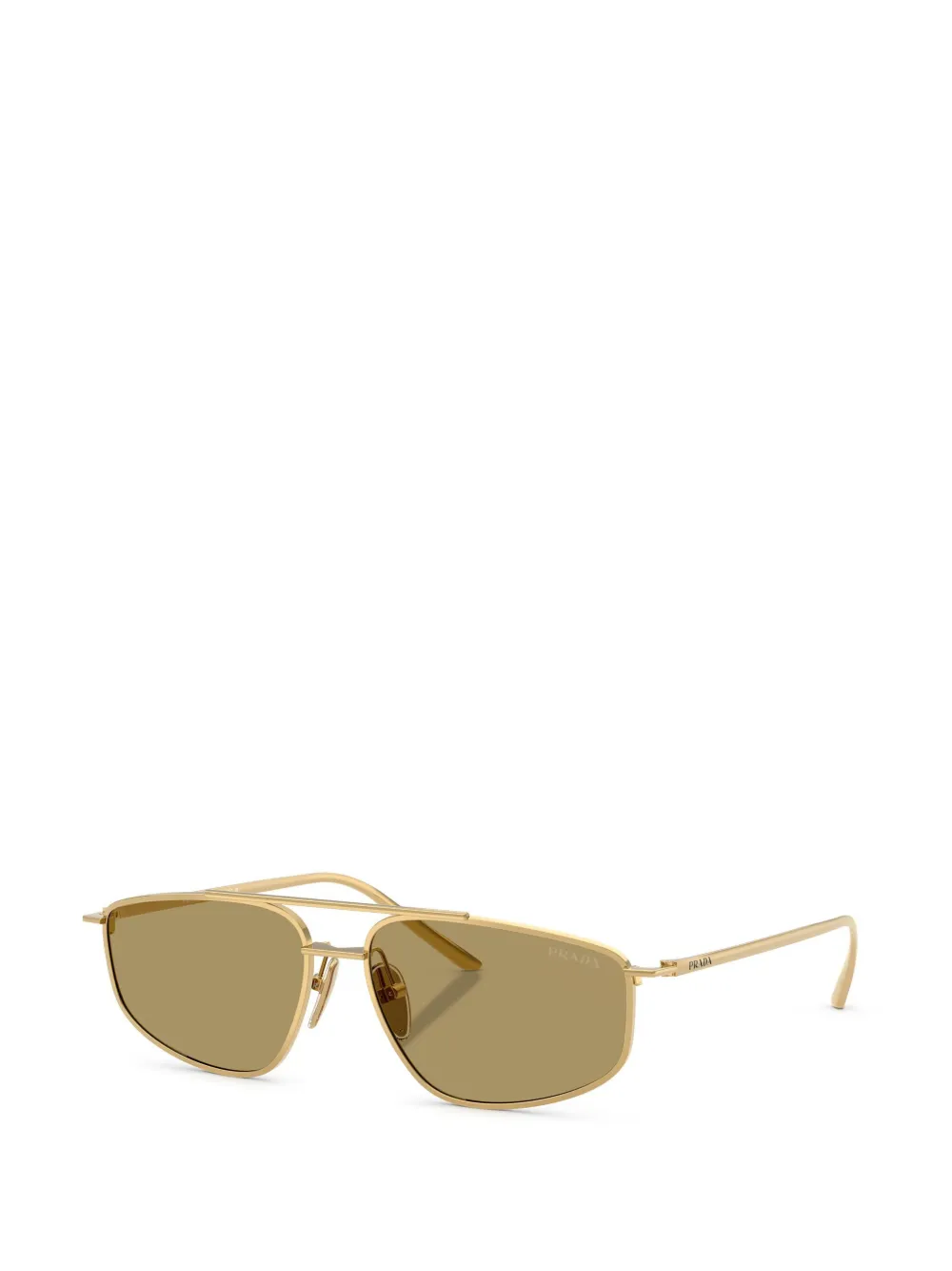 Prada Eyewear Geometric Sunglasses - Gold 