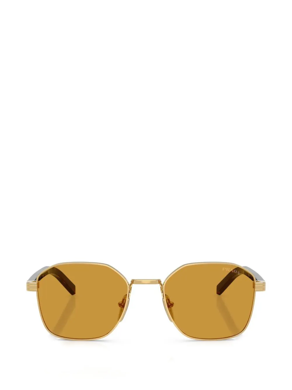 Prada Eyewear geometric-frame sunglasses - Oro