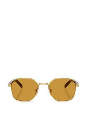 Prada Eyewear プラダ ロゴ サングラス | ゴールドトーン | FARFETCH JP
