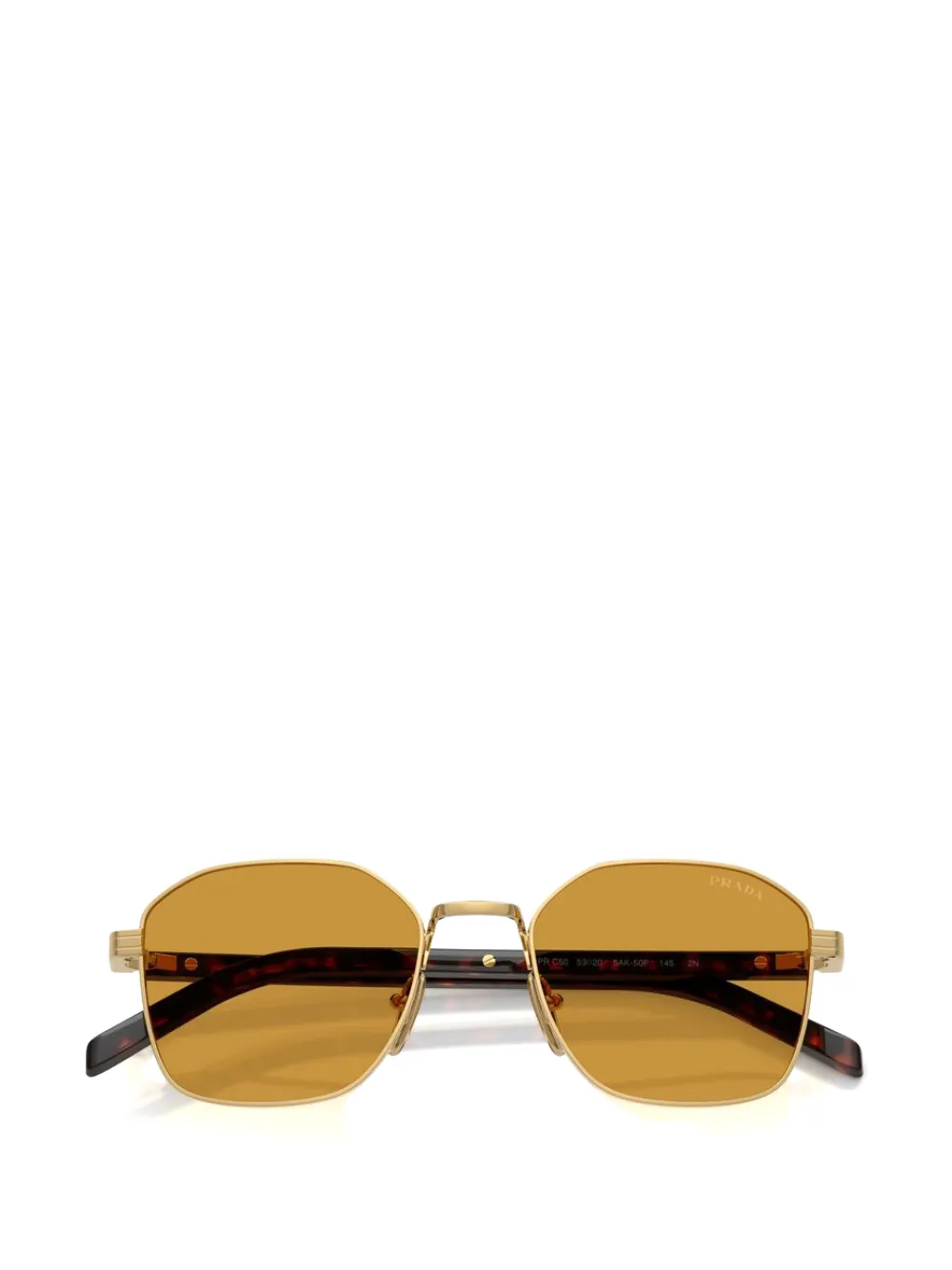Prada Eyewear Zonnebril met geometrisch montuur Goud