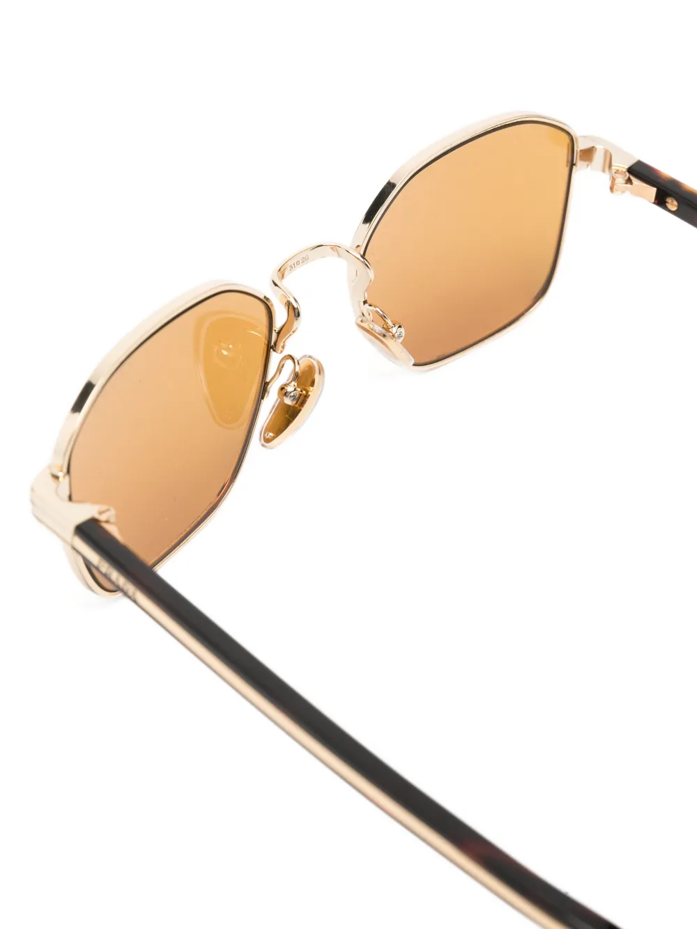 Prada Eyewear Zonnebril met geometrisch montuur Goud