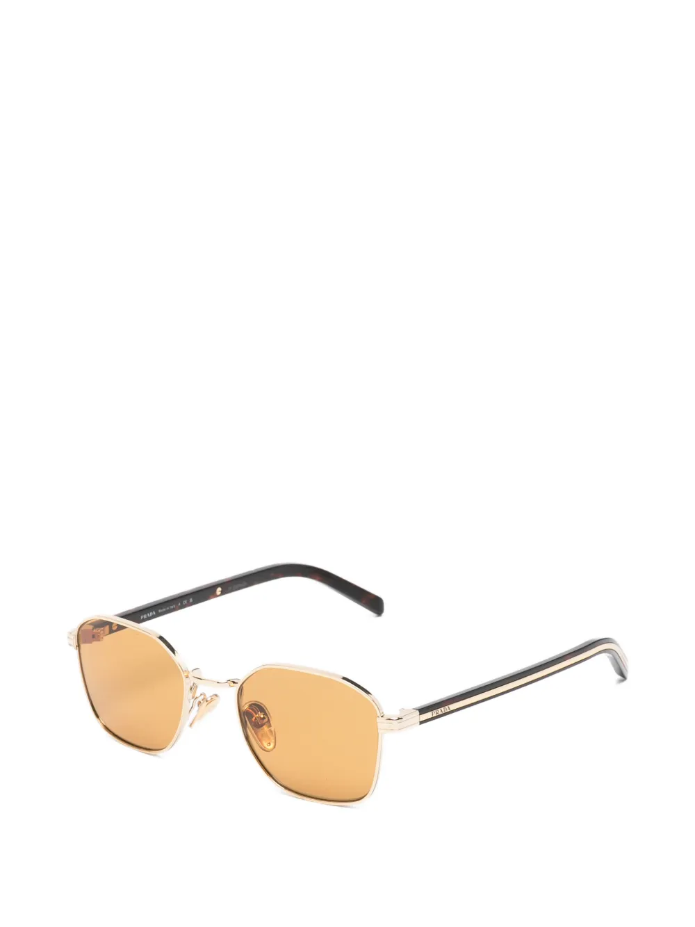 Prada Eyewear Zonnebril met geometrisch montuur Goud