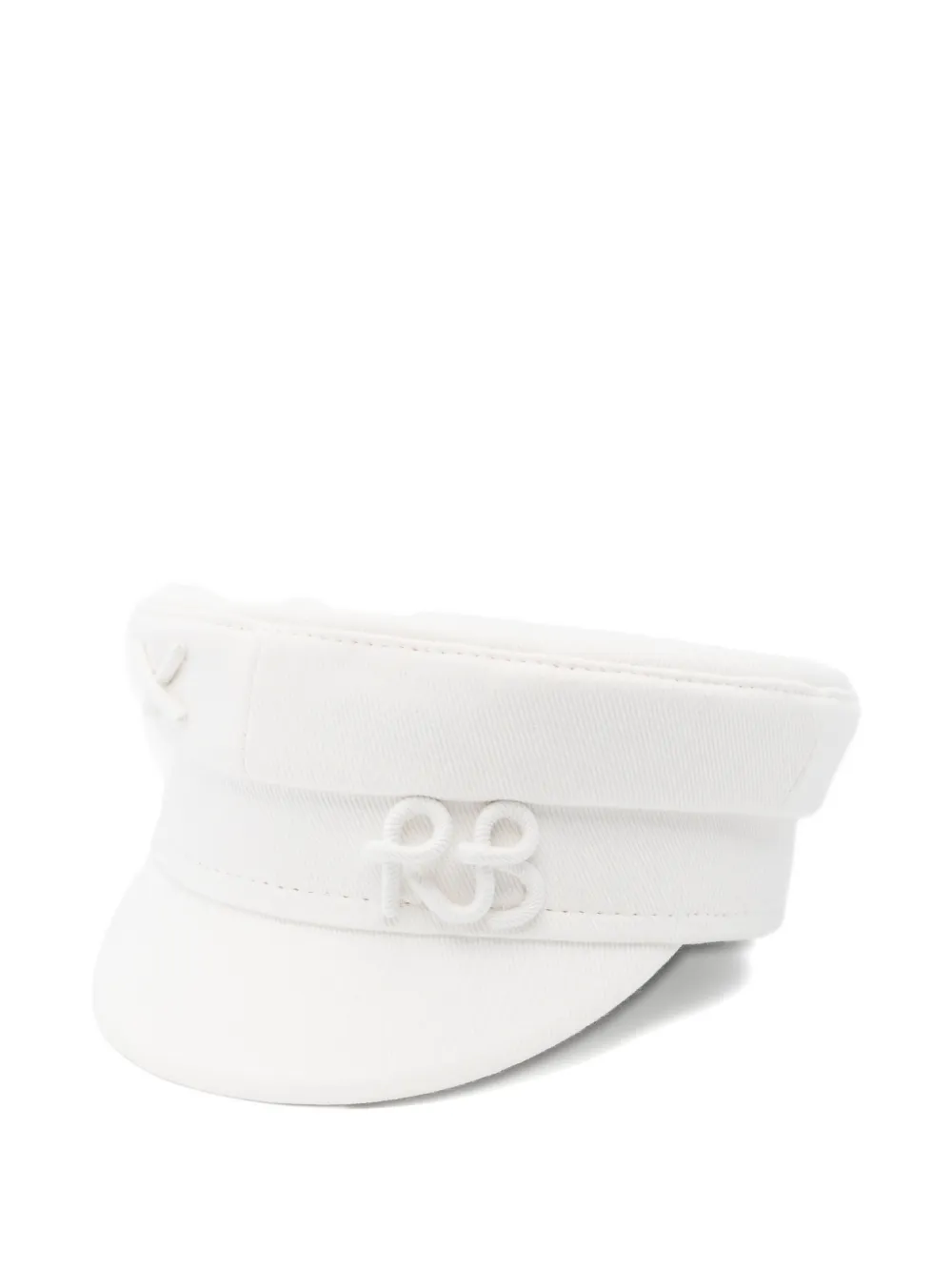 Ruslan Baginskiy logo-detail baker boy cap - Bianco