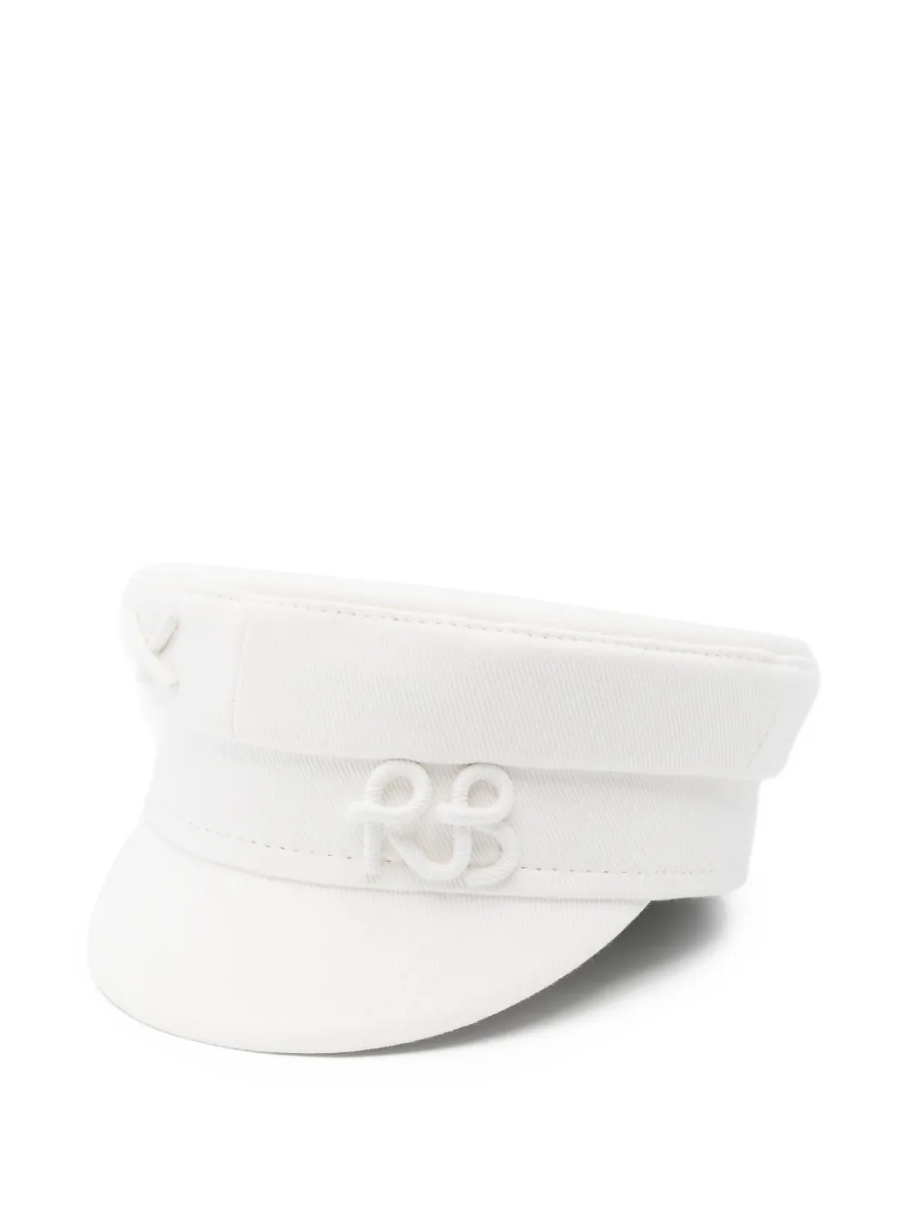 Ruslan Baginskiy logo-detail baker boy cap - Bianco