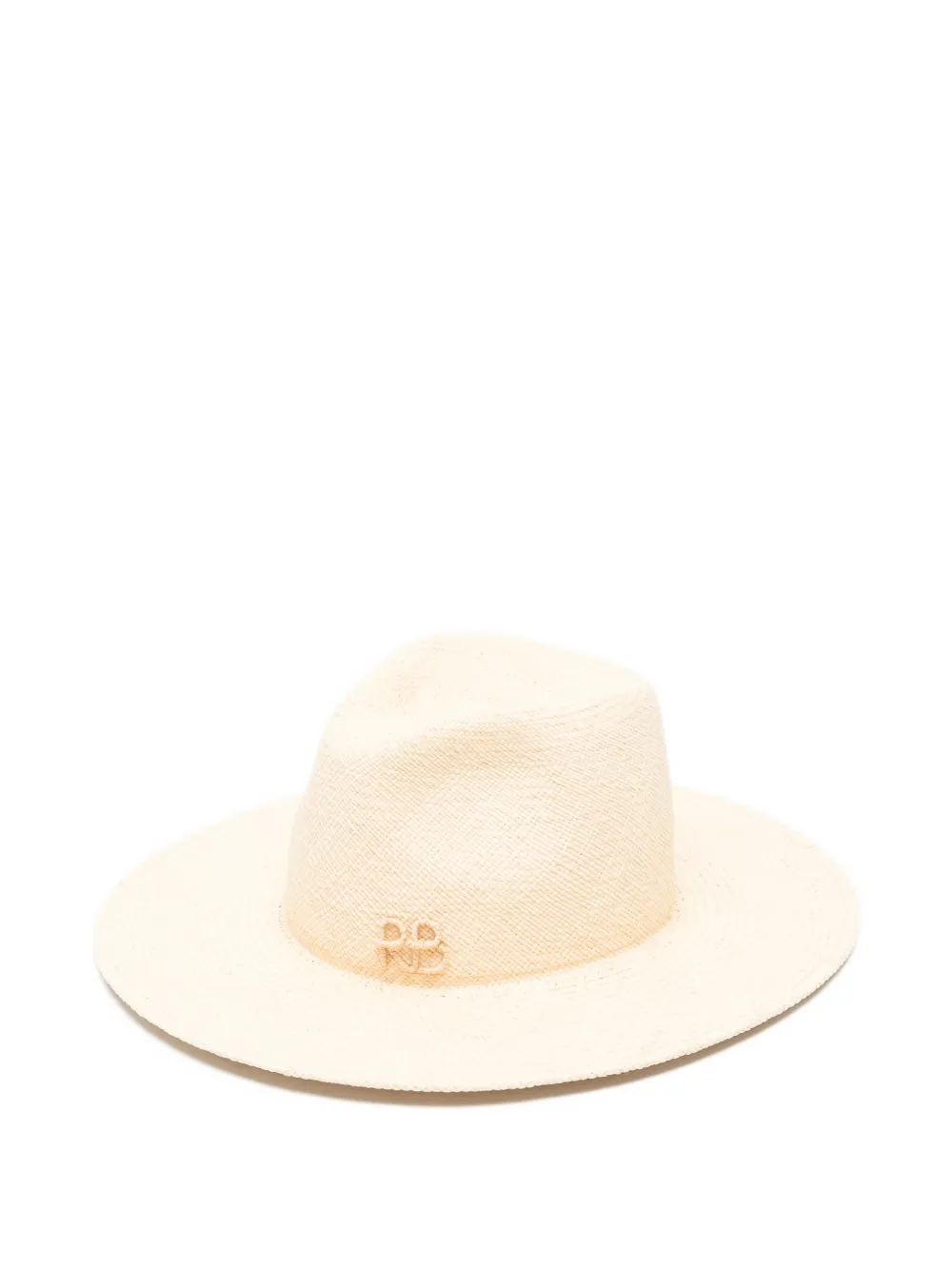 Ruslan Baginskiy pearl-chain straw fedora hat - Toni neutri