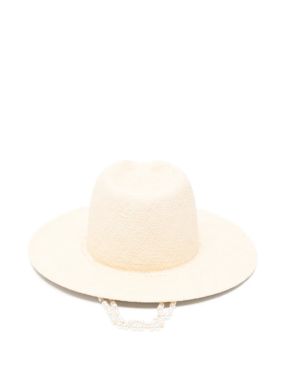 Ruslan Baginskiy Fedora hoed met dubbele kettingband Beige
