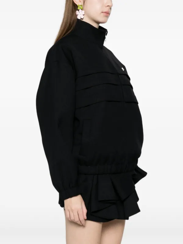 SHUSHU/TONG tucked-seam Oversized Jacket | Blue | FARFETCH