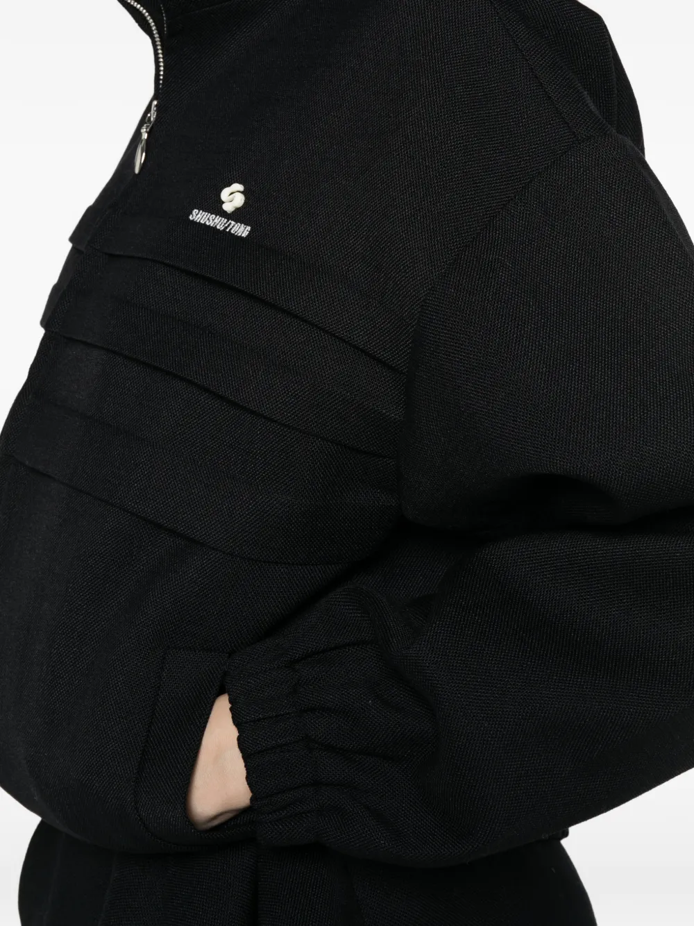 SHUSHU/TONG tucked-seam Oversized Jacket | Blue | FARFETCH