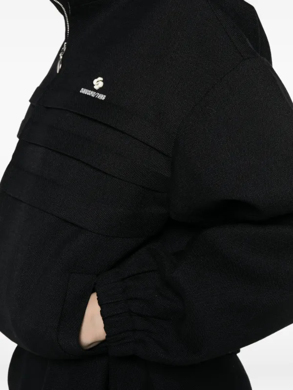SHUSHU/TONG tucked-seam Oversized Jacket | Blue | FARFETCH