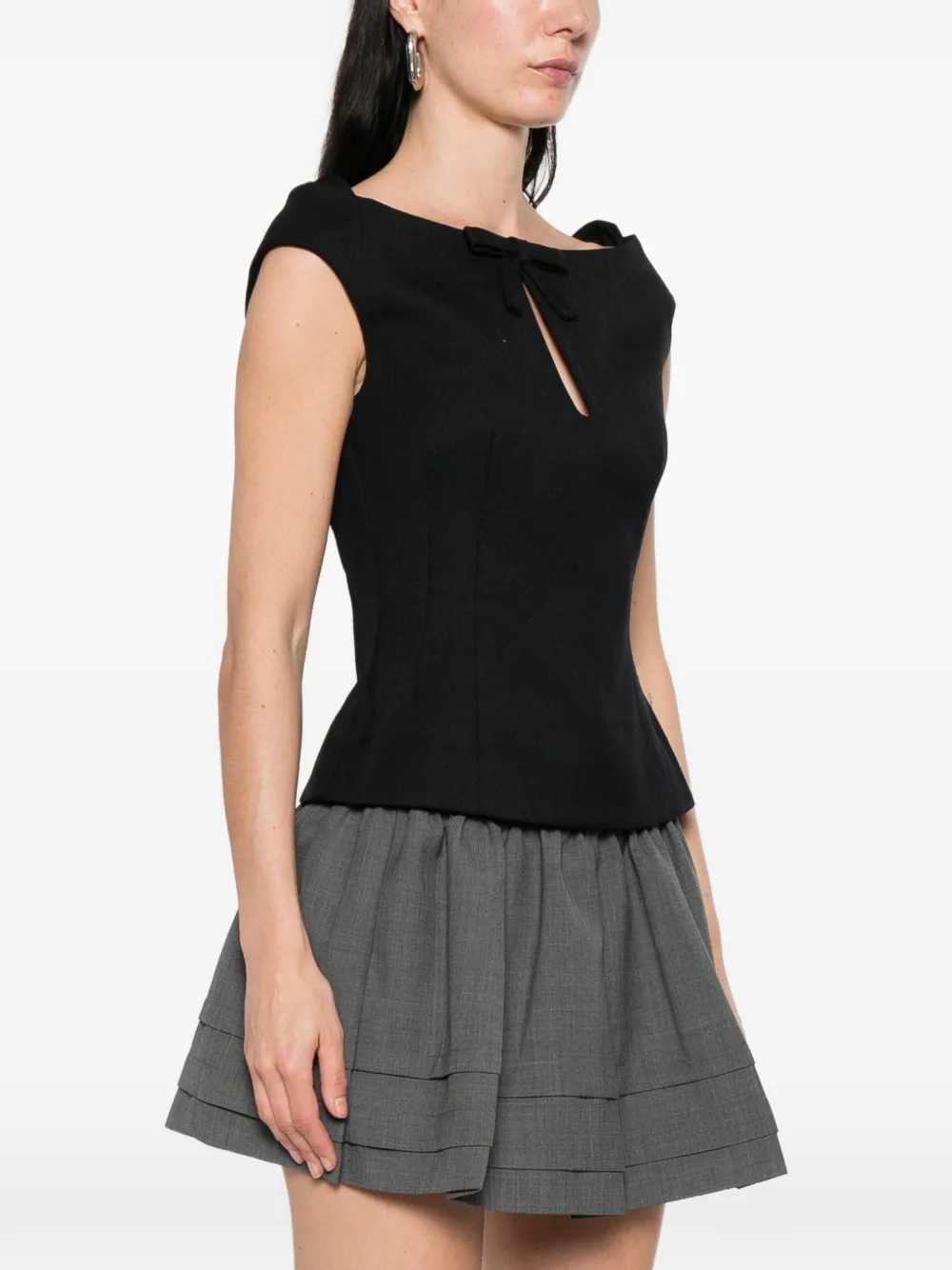  Shushu/tong Bow-embellishment Blouse - Blue 