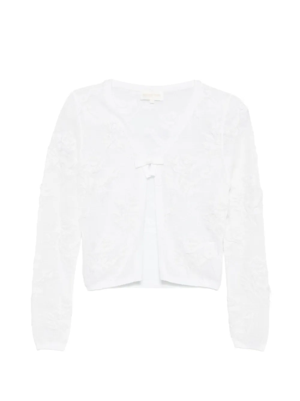 SHUSHU/TONG threadwork bow cardigan - Nero