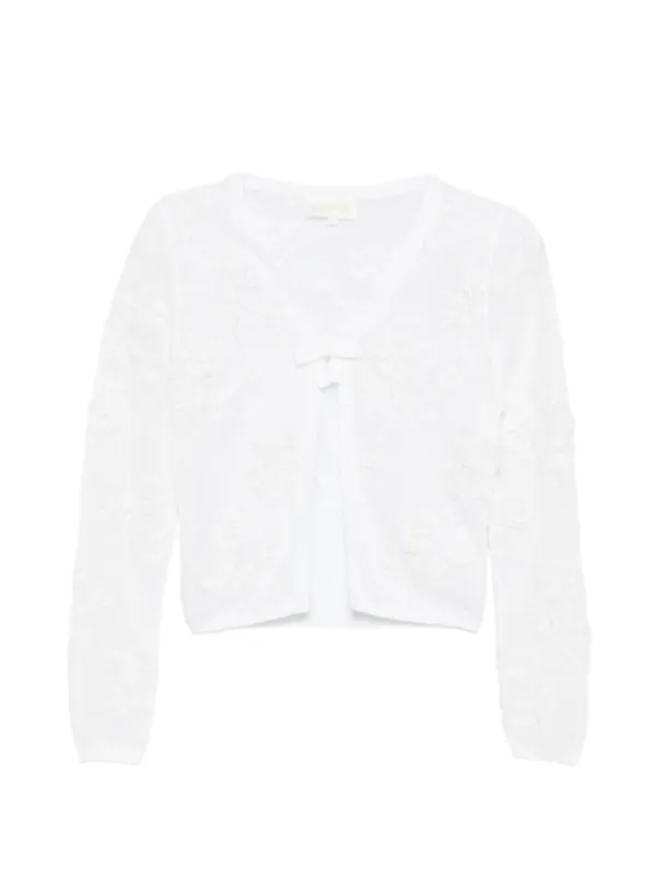 Shushu/Tong Threadwork Bow Cardigan in Black