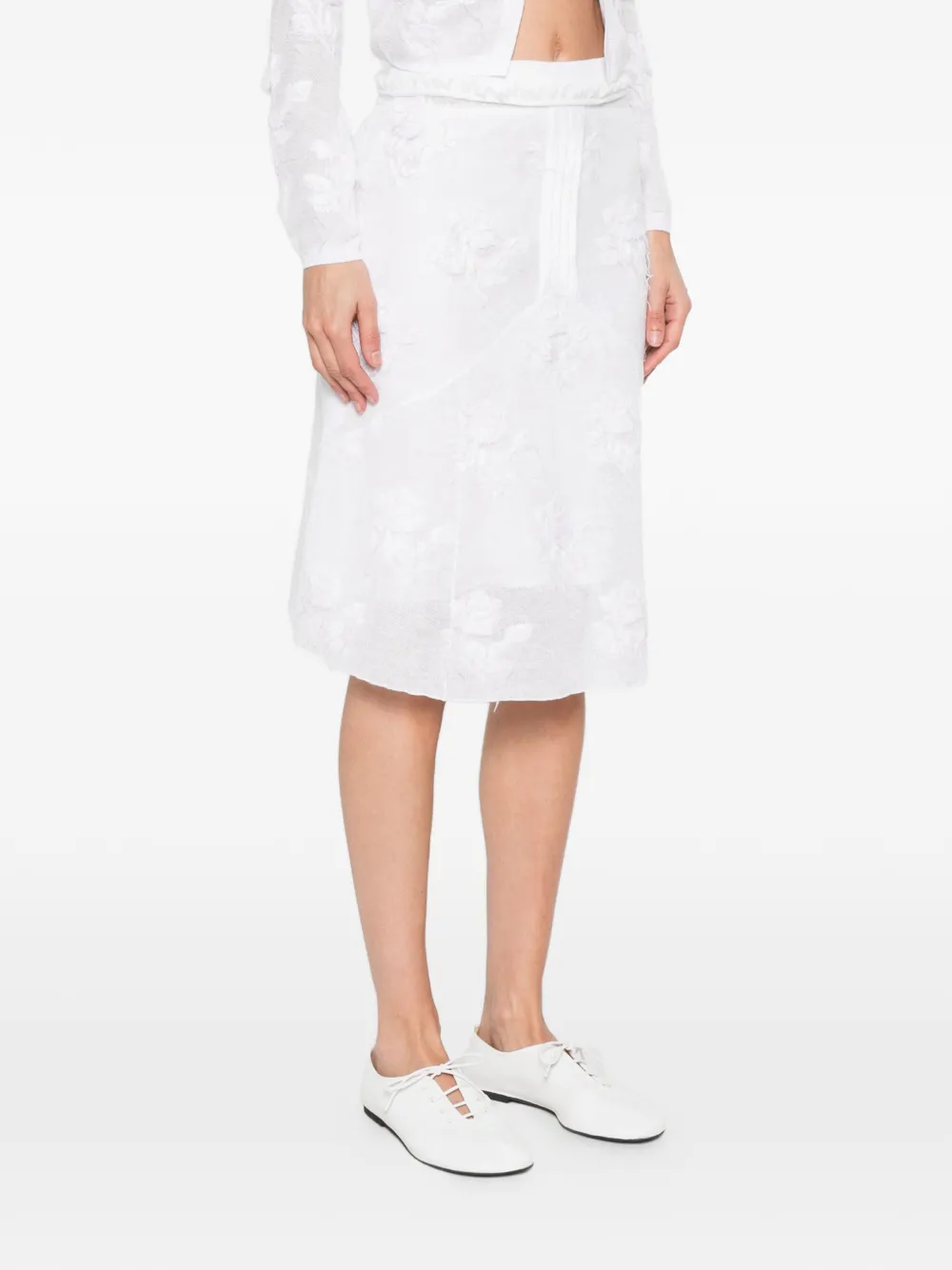  Shushu/tong Threadwork Knit Skirt - White 