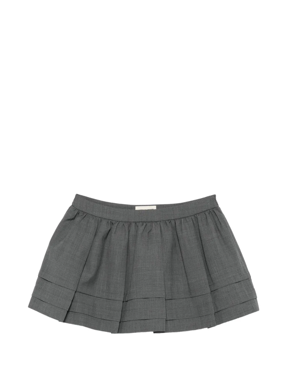 SHUSHU/TONG ruffle-detail pleated mini skirt - Grigio