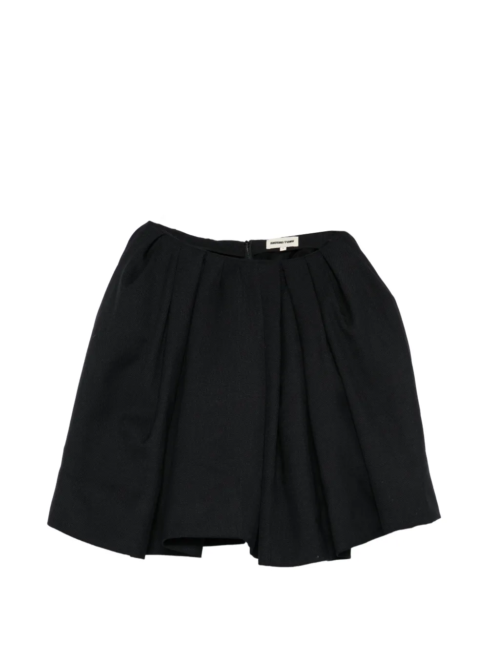SHUSHU/TONG pleated pouf skirt - Nero