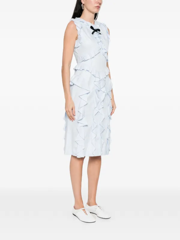 SHUSHU/TONG Ruffle Trim Dress | Blue | FARFETCH