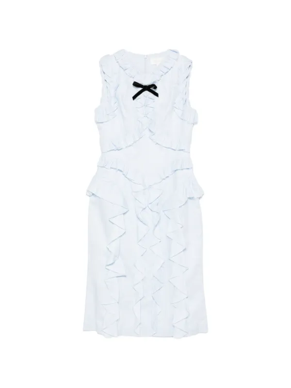 Shushu/Tong Ruffle Trim Dress in Blue
