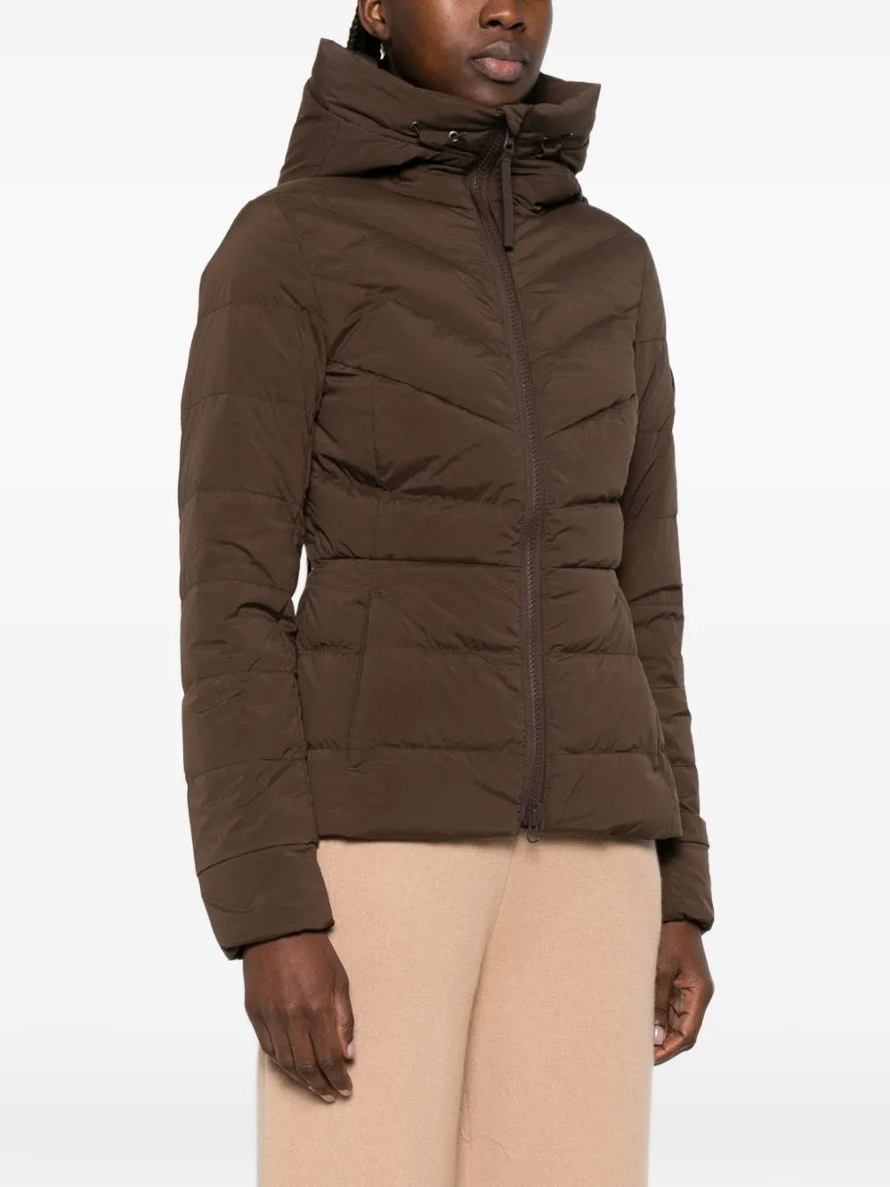  Canada Goose Clair Padded Hooded Jacket - Brown 