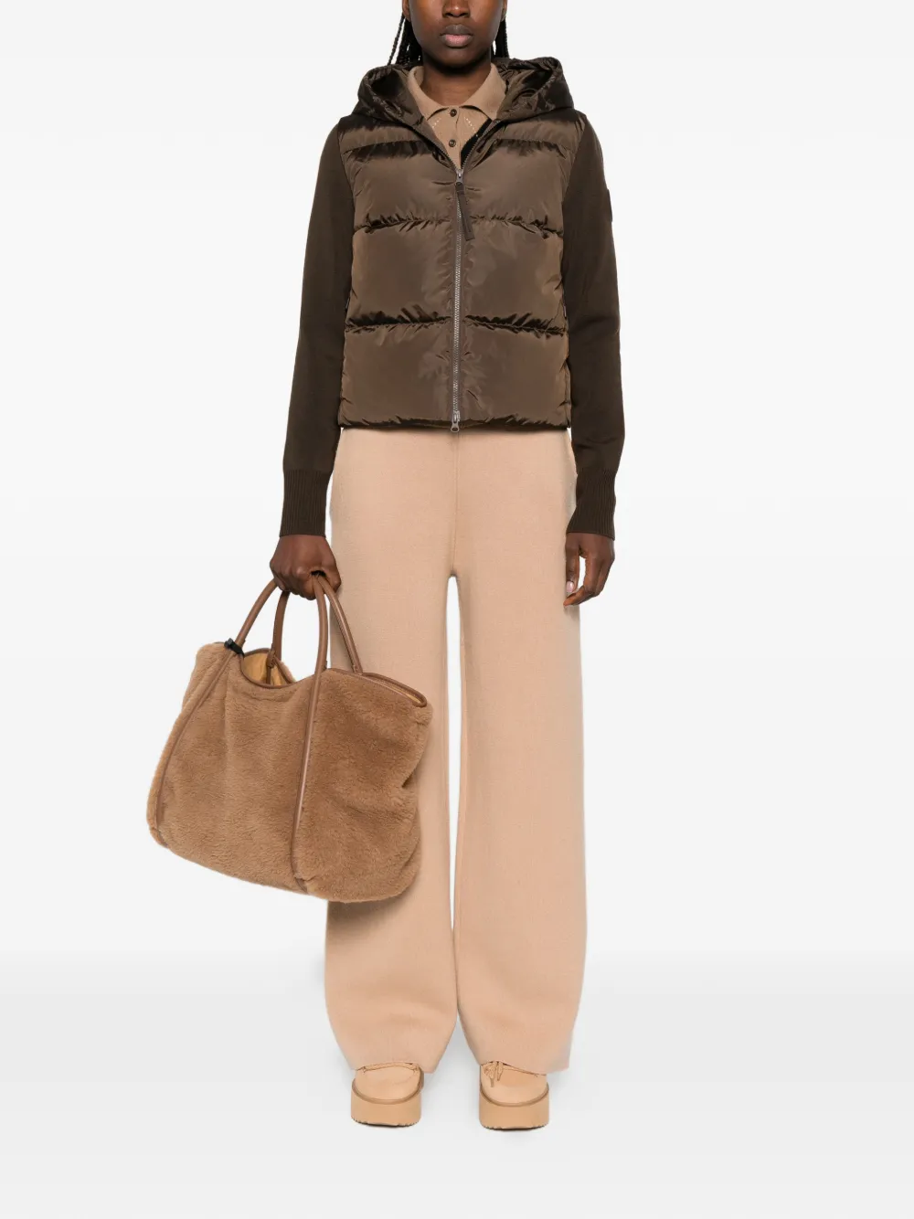  Canada Goose Hybridge Quilted Hooded Jacket - Brown 